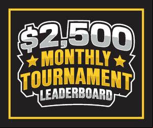 $2,500 Monthly Tournament Leaderboard